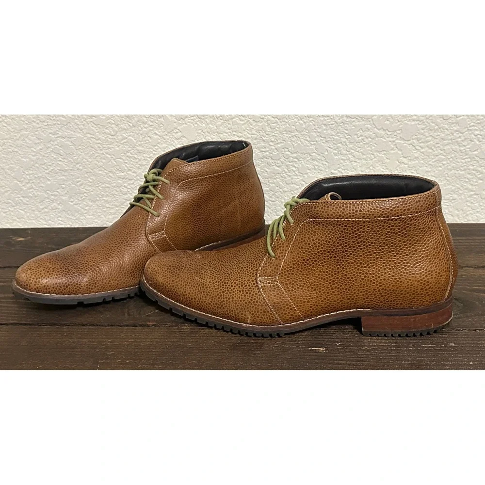 Cole Haan Air Winslow Chukka II Brown Pebbled Leather Waterproof Boots 10M